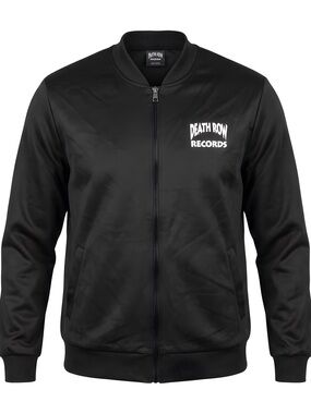 Death Row Records Men's Track Jacket Black Full Zip Bomber Style Size Small